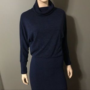 Navy blue sweater knit dress(final price)